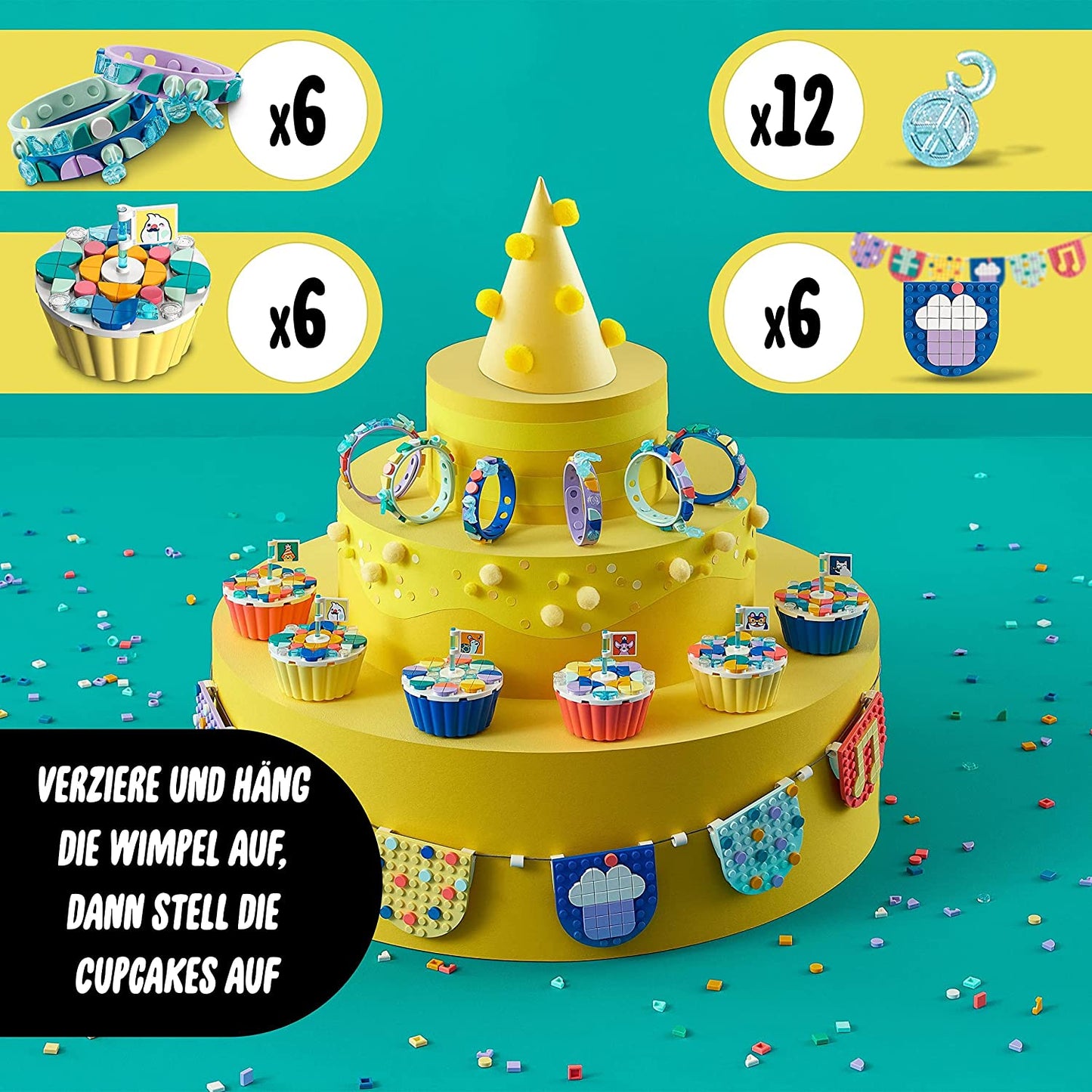 41806 DOTS Ultimatives Partyset, Konstruktionsspielzeug, Spielzeug