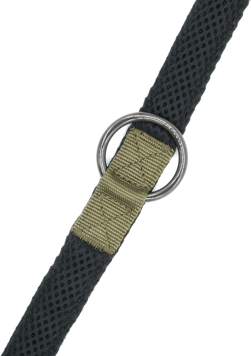 Verstellbare Hundeleine mit Mesh-Gewebe, Olivgrün/Schwarz
