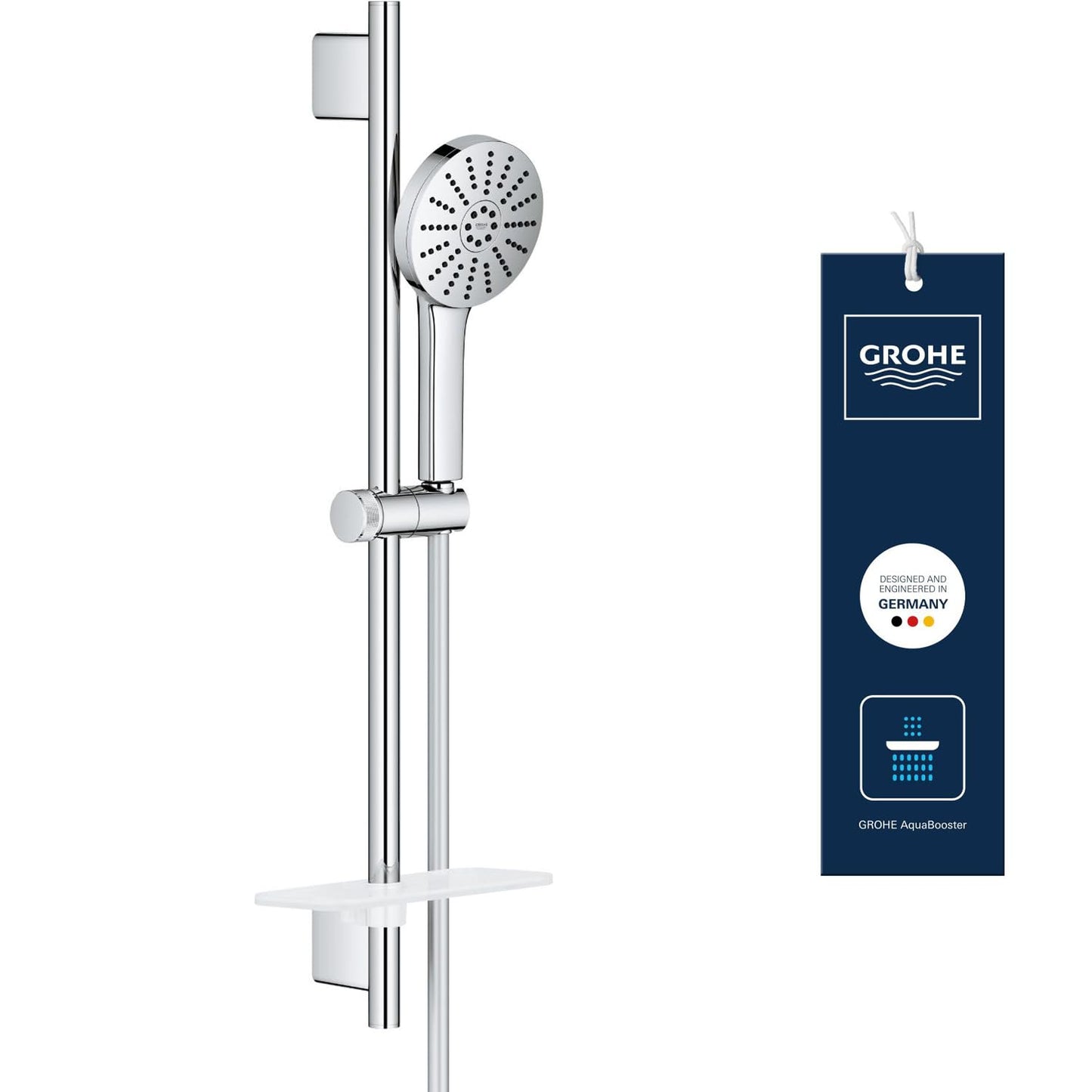 Wassersparendes Duschset Vitalio Joy+ 120, Chrom
