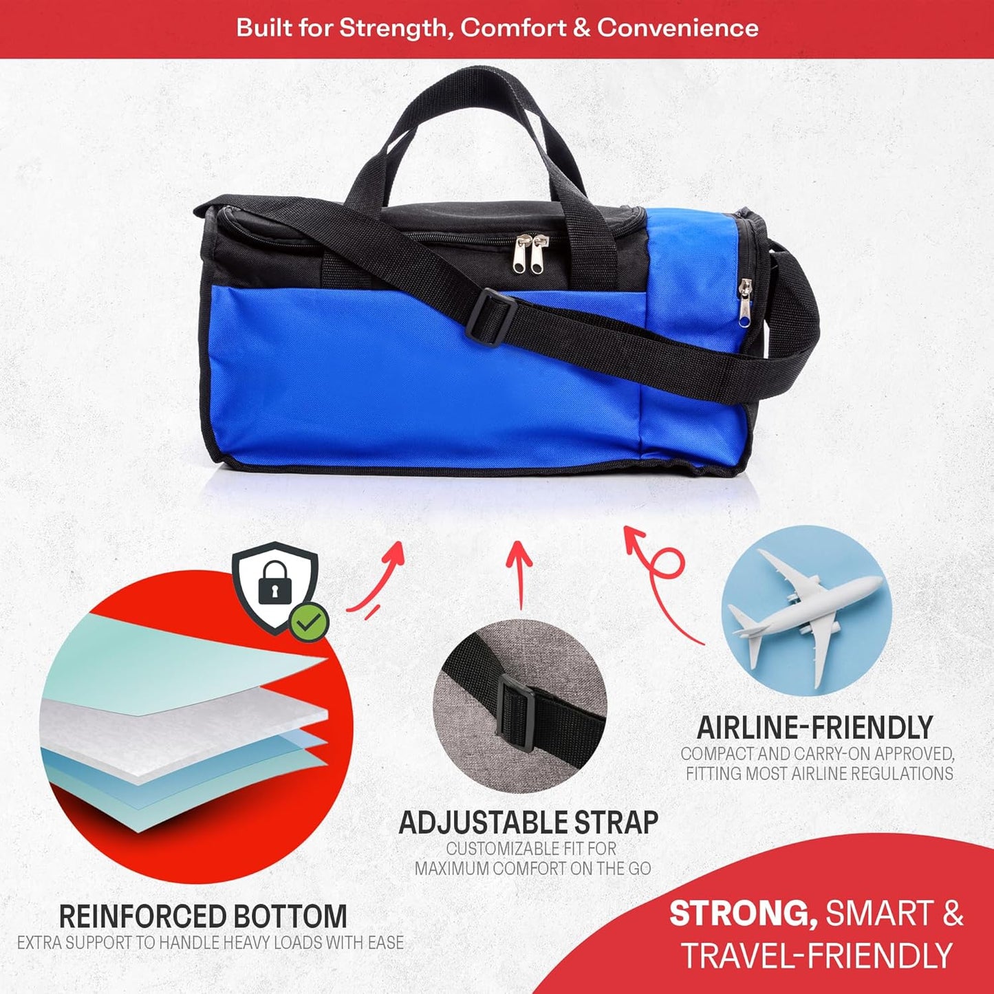 Sporttasche, 20 L Blau/Schwarz