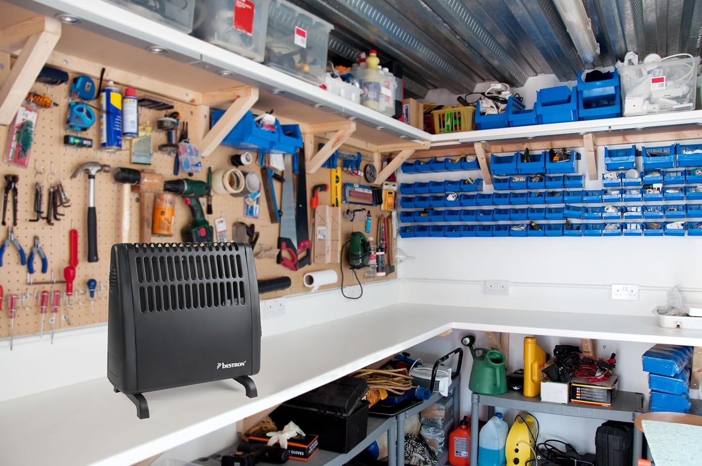 Elektrischer Frostwächter mit Thermostat, Schwarz