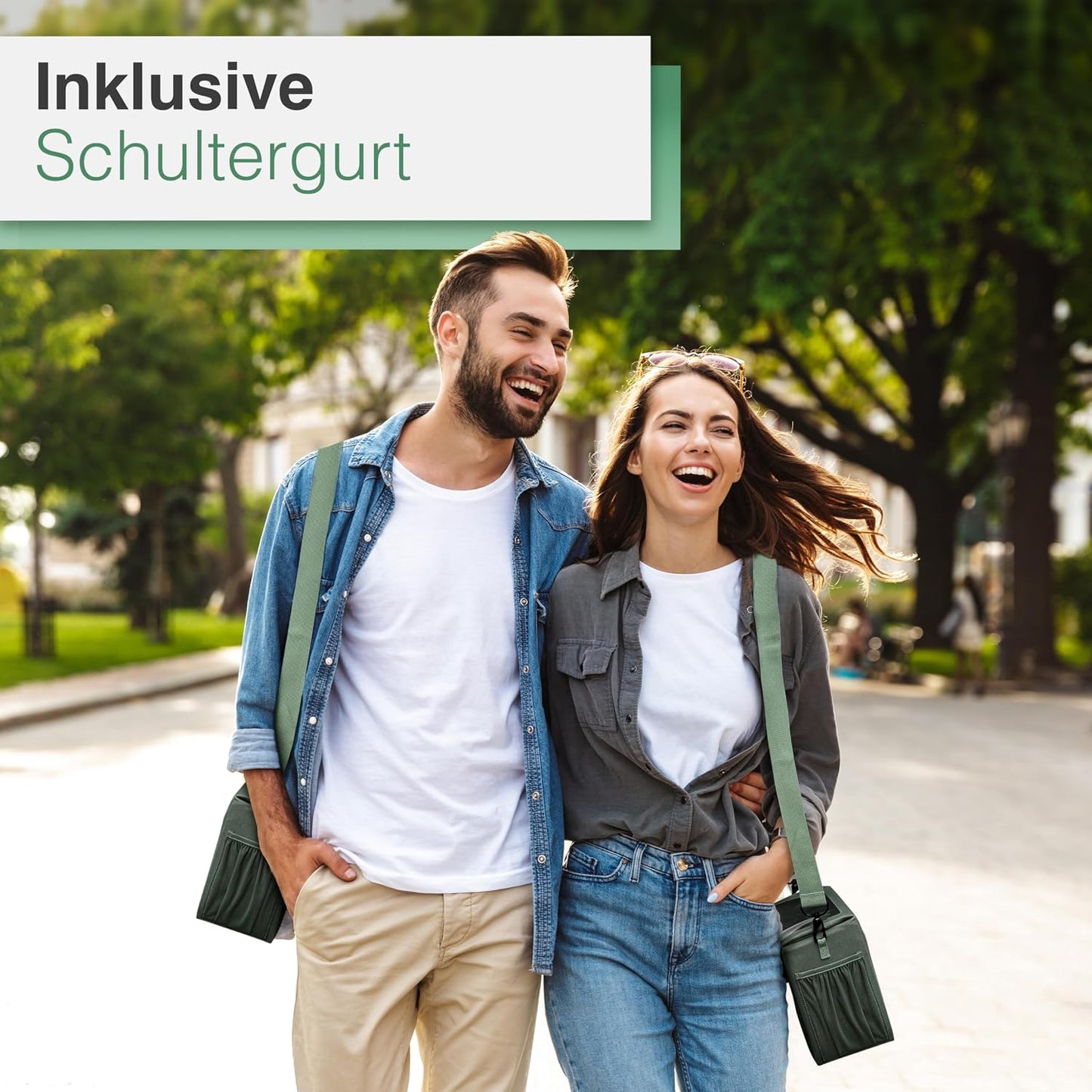 Lenkertasche mit Handyfach und Magnetverschluss, Grün Adapter