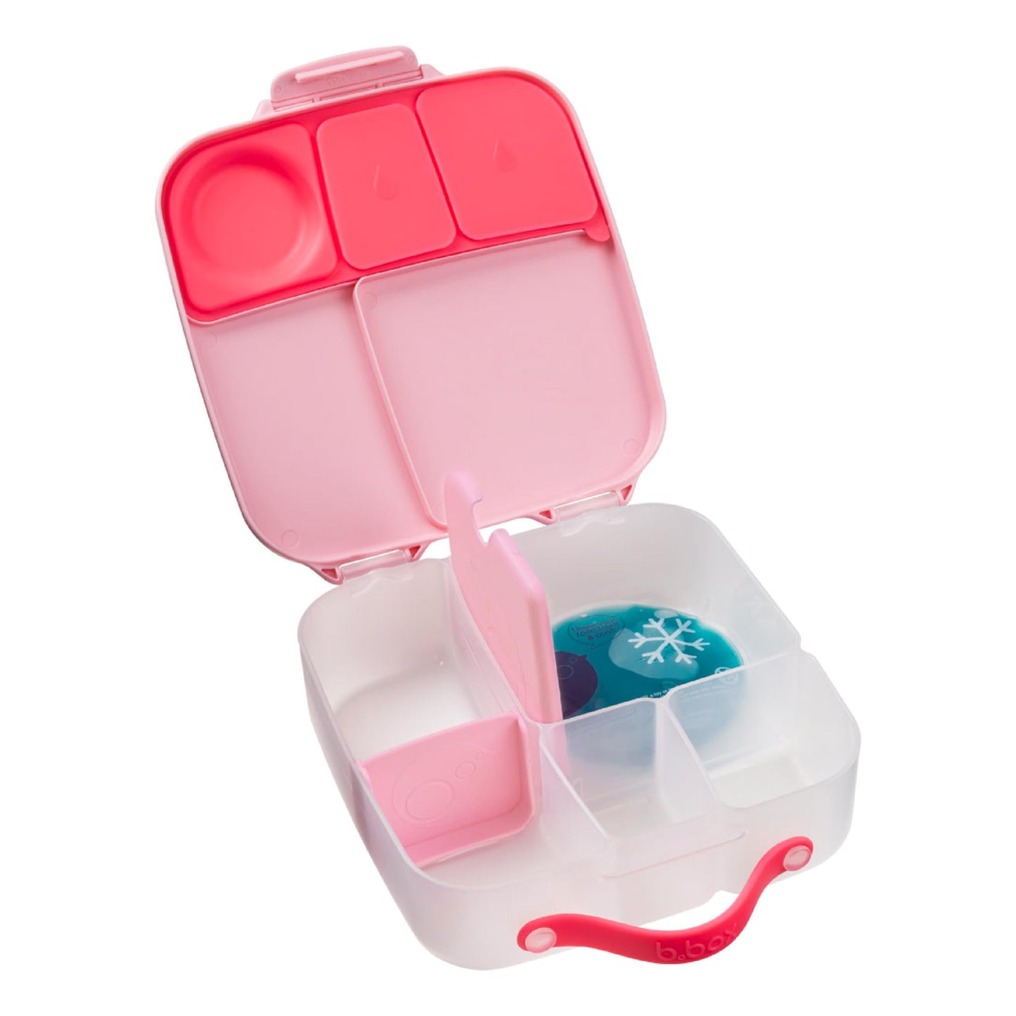 Bento-Box mit 4 Fächern und Kühlpad, Flamingo Fizz