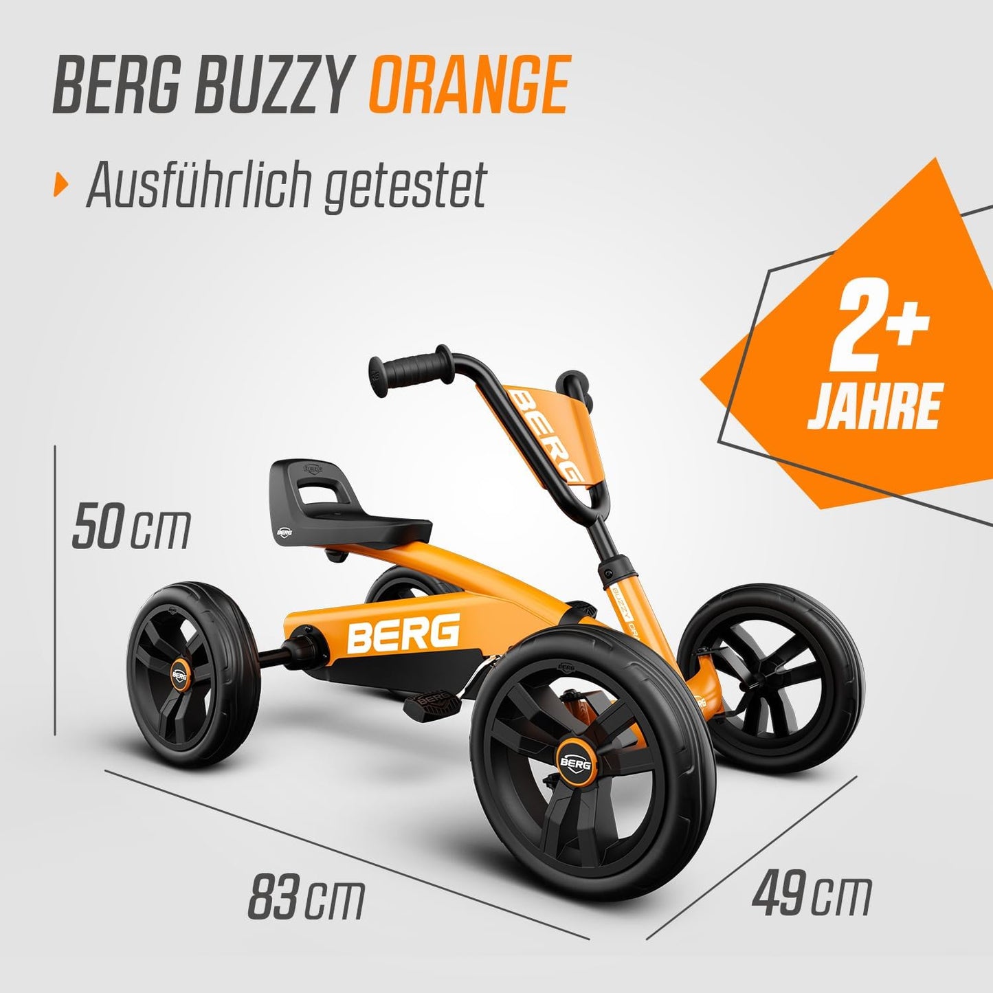 Kinder Go-Kart Tretfahrzeug ab 2 Jahren, Orange