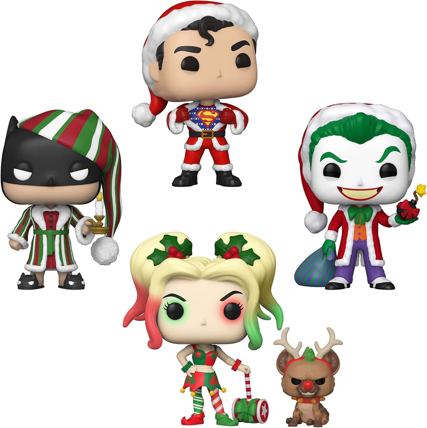 DC Comics POP! Heroes Vinyl Figuren 4er-Pack Holiday