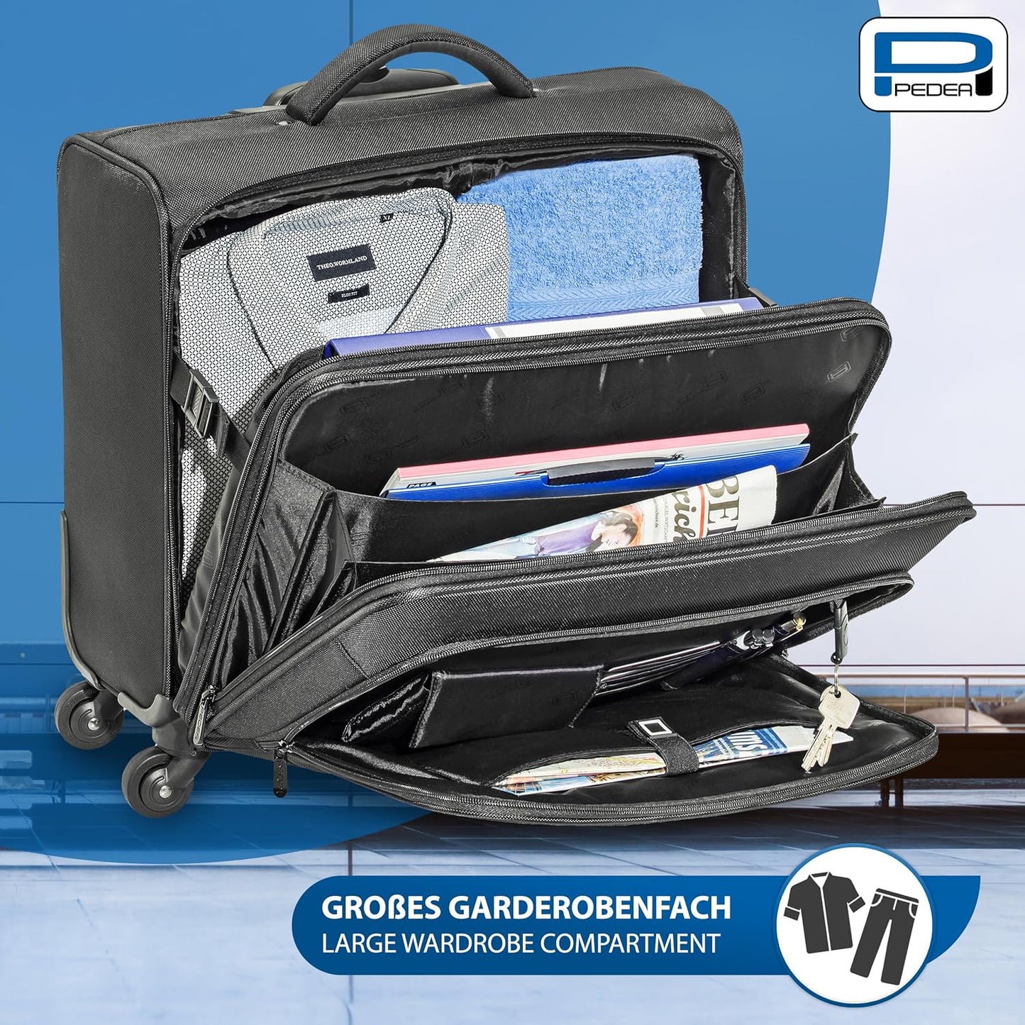 Laptop-Rollkoffer, Trolley Premium Plus