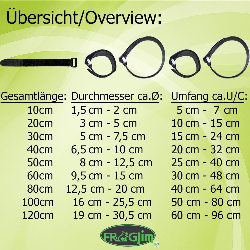 Wiederverwendbare Klettkabelbinder mit Schnalle KWS3025, 30cm - 25er-Pack Weiss
