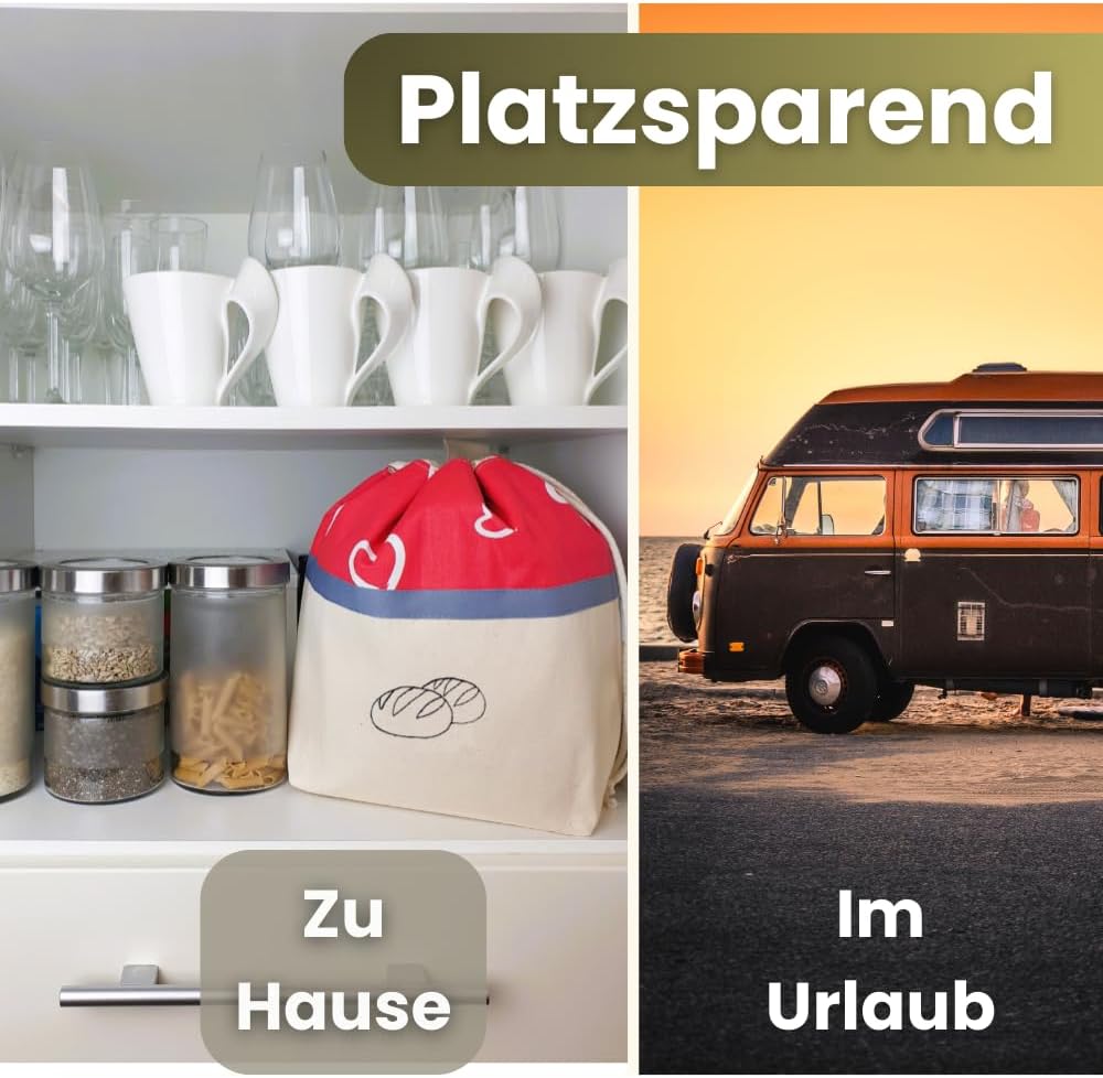 3-in-1 Brotbeutel zur Aufbewahrung und Frischhaltung, 3 in 1 Herzen