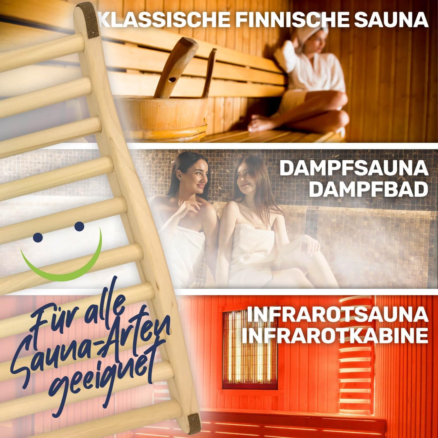 Sauna Rückenlehne in S-Form
