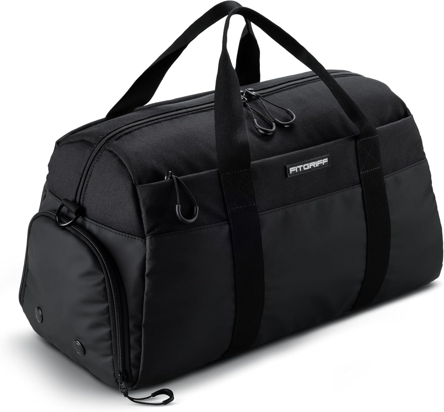 Sport- und Reisetasche mit Schuh- & Nassfach, Full Black 56 x 30 x 32 cm (Medium)