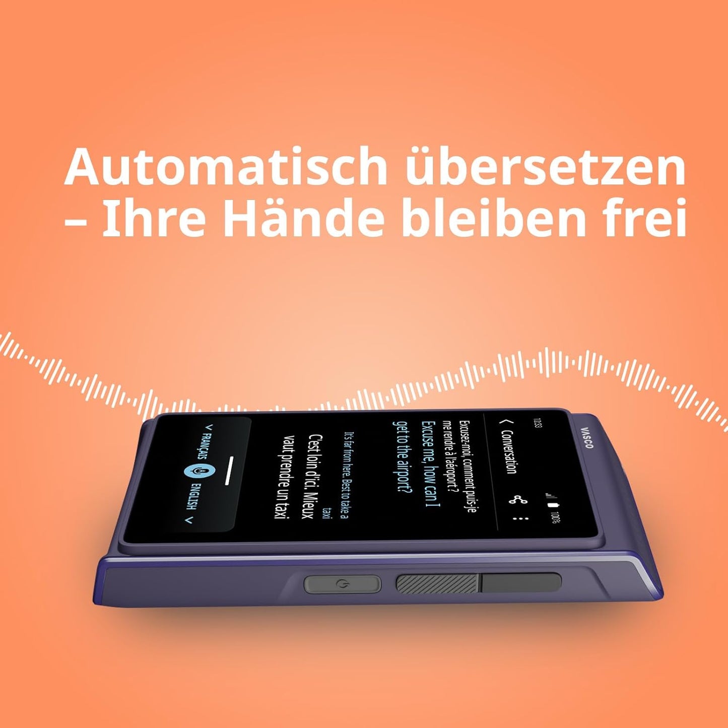 Translator Q1 mit Voice Cloning und Fotoübersetzer, Mystic Plum