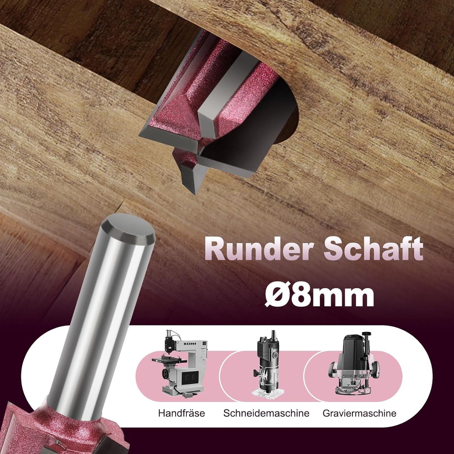 4-Klingen Bodenfräser, Ø:30mm L:20mm(Bodenreinigung Fräser)