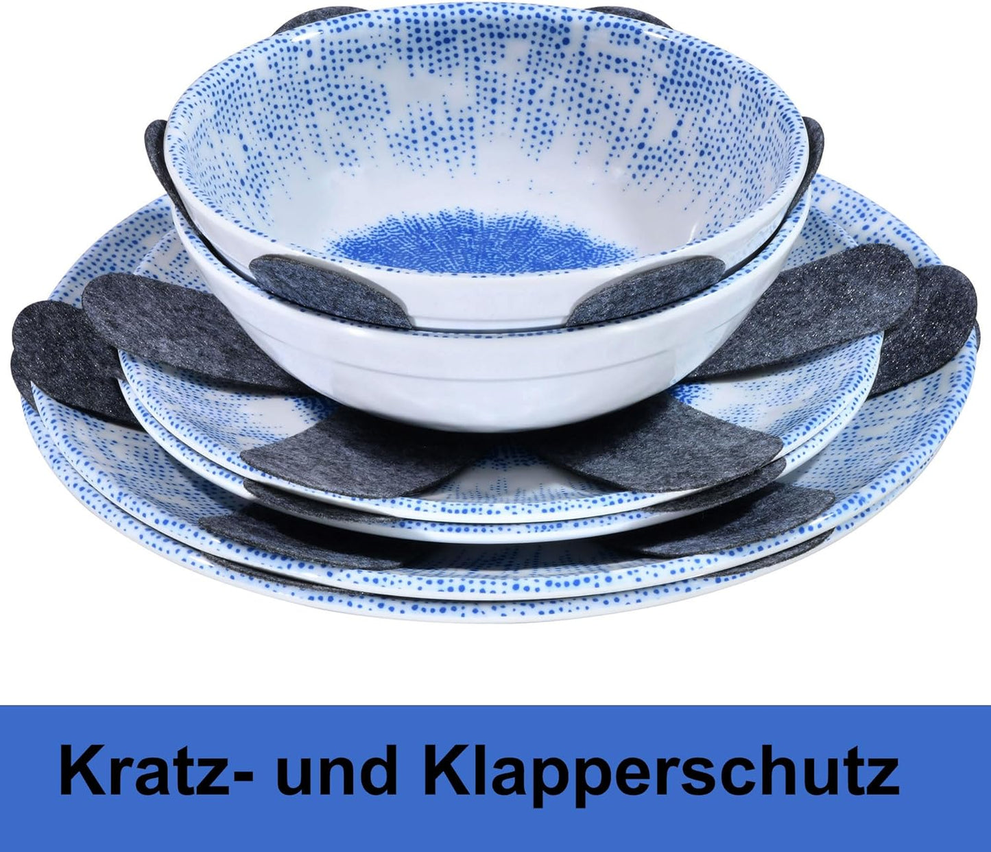 24-teiliges Geschirr Set Wish Flower für 6 Personen, 24 Teile - mit Tassen