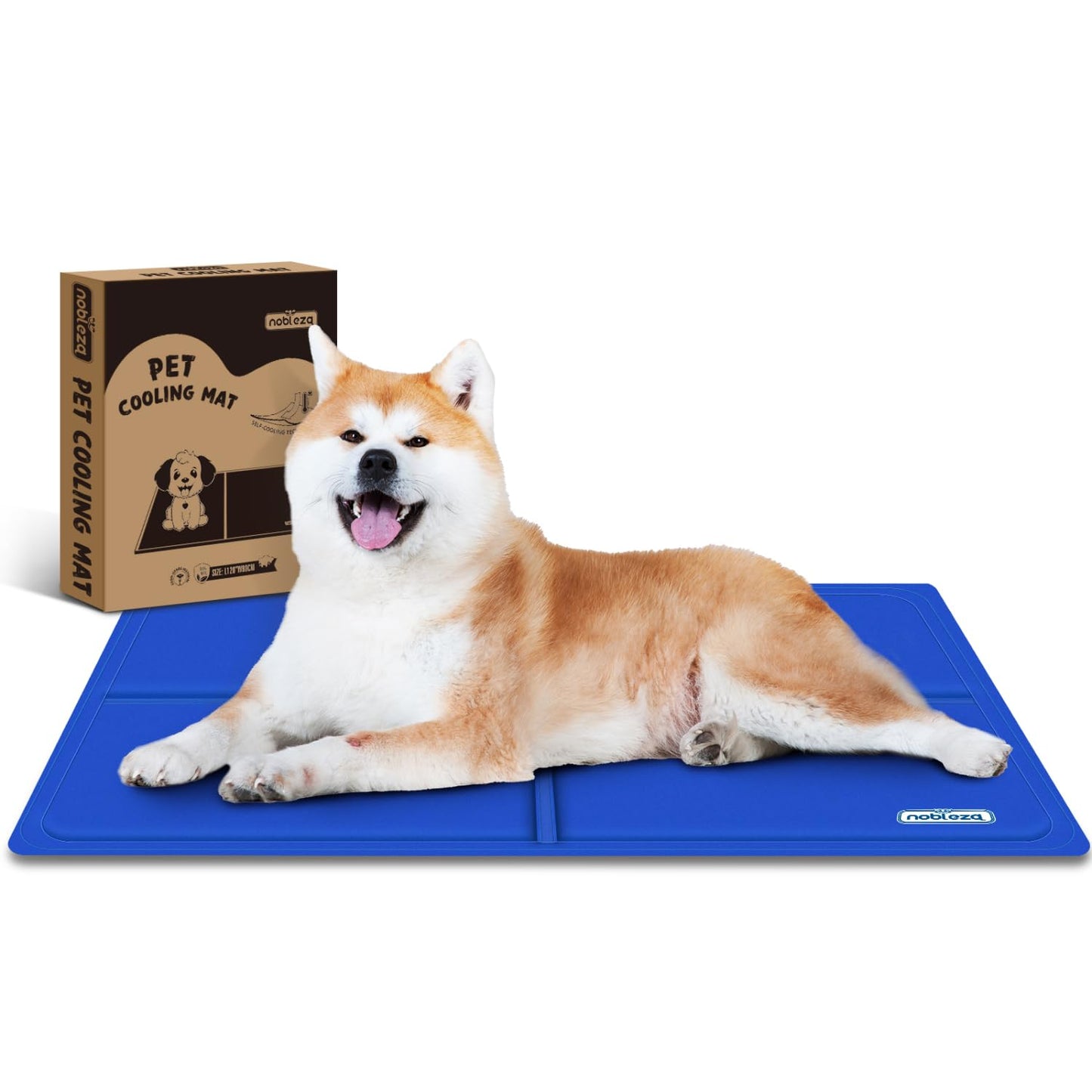 Selbstkühlende Hundematte, L 120 x B 80 x H 1 cm Blau