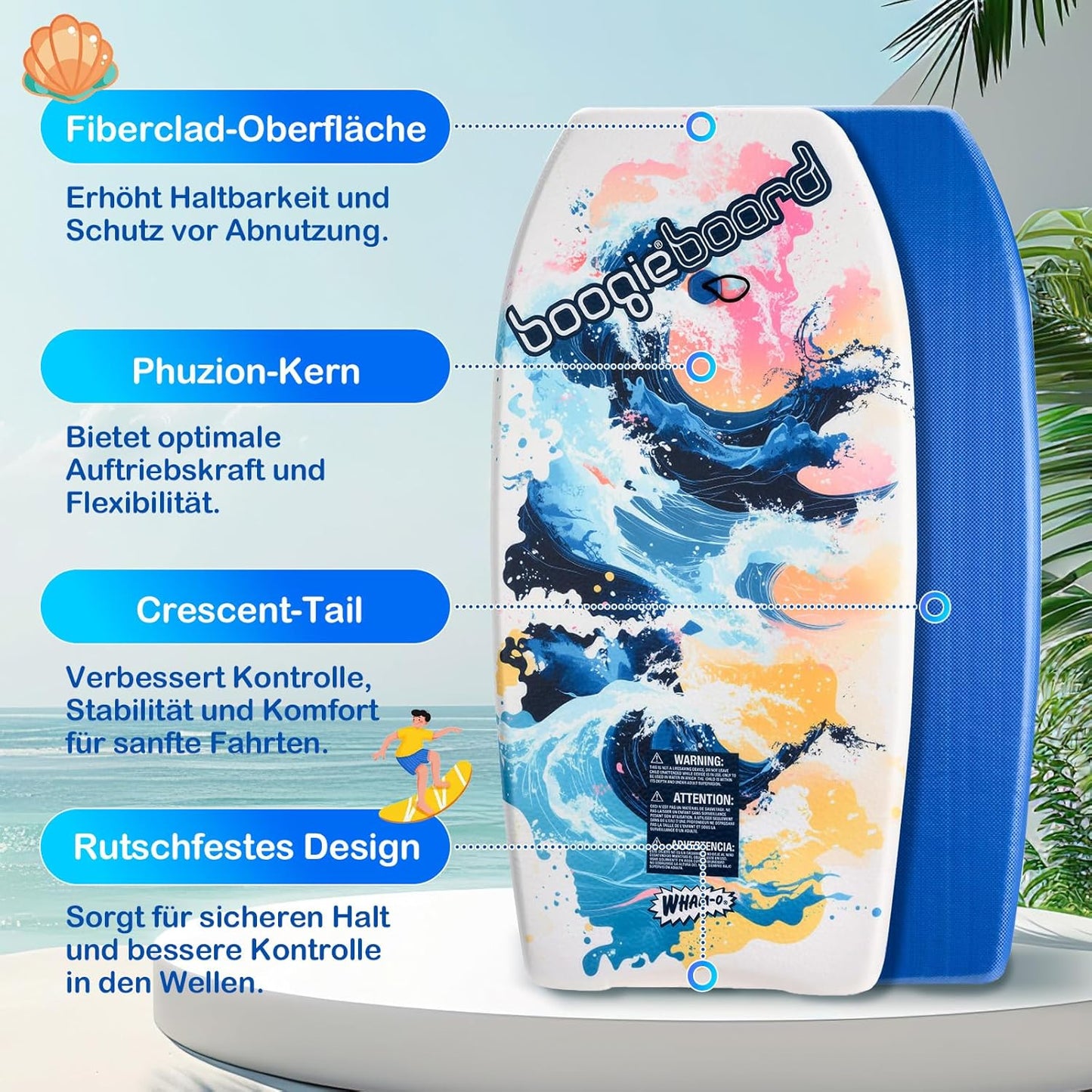 2er-Pack Bodyboard, WAVE