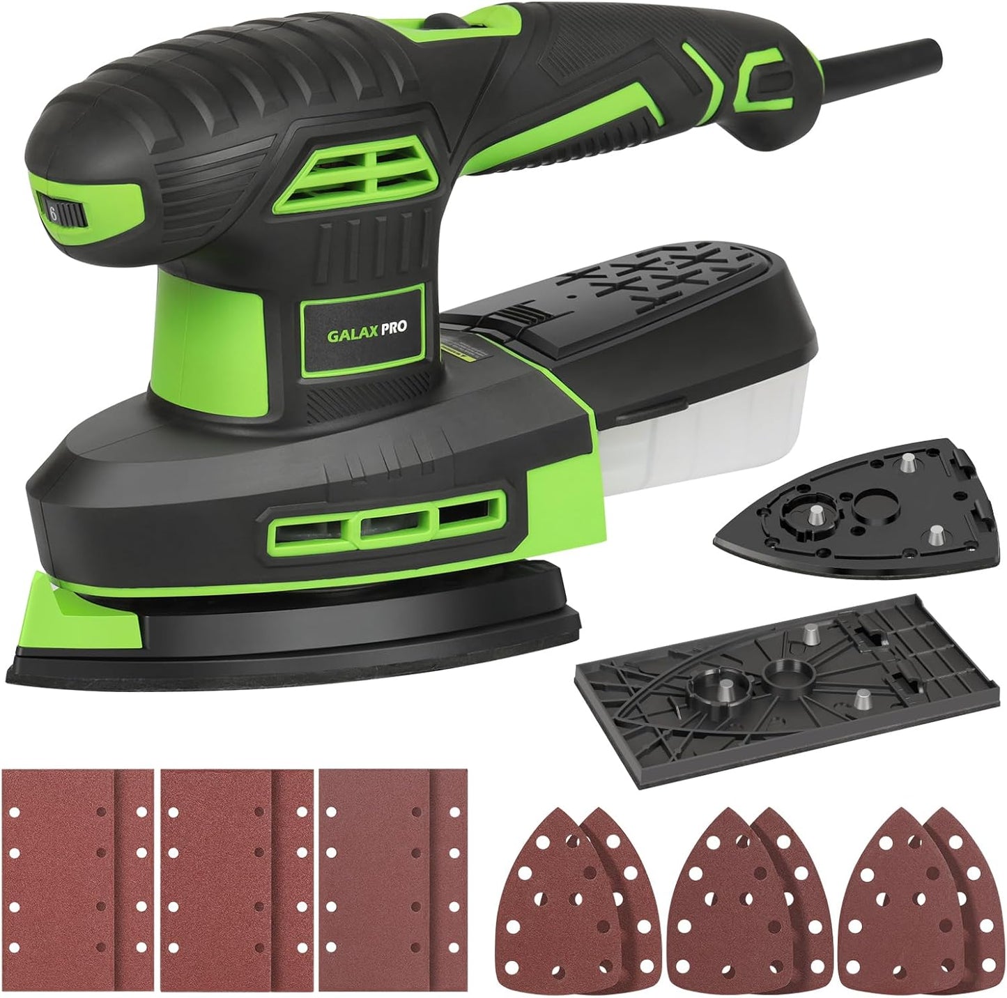 2-in-1 Multischleifer QD6522R mit Staubbox, 6000-12000 U/min