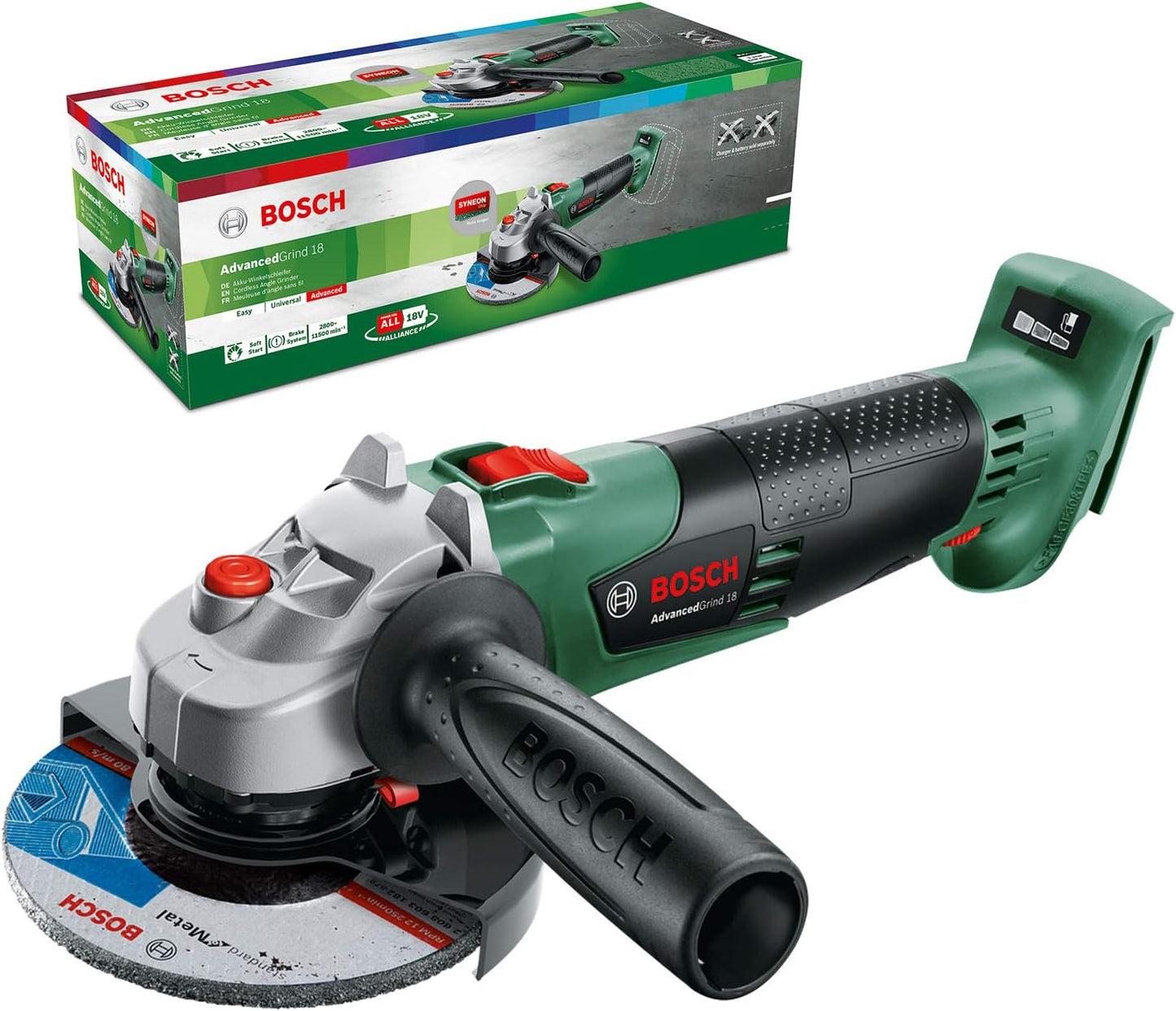 Akku-Winkelschleifer AdvancedGrind 18V (ohne Akku), AdvancedGrind 18V ohne Akku Akku-Winkelschleifer