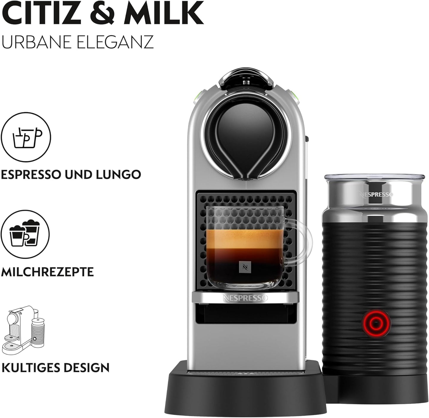 Kaffeekapselmaschine Citiz&Milk, Silber Citiz & Milk