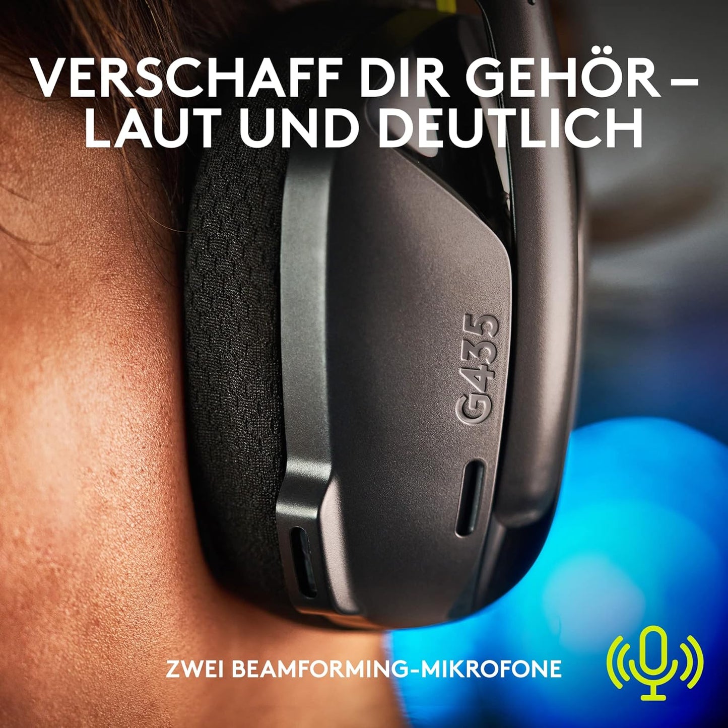G435 Lightspeed Gaming Headset, Schwarz G435 | +18 Stunden-Akku