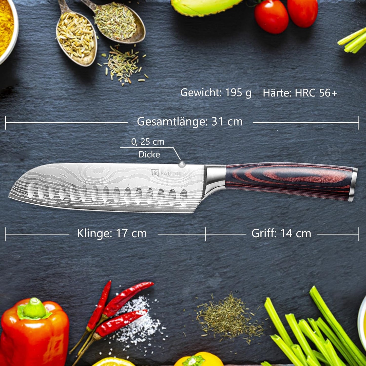 Santokumesser, Santokumesser 17 cm