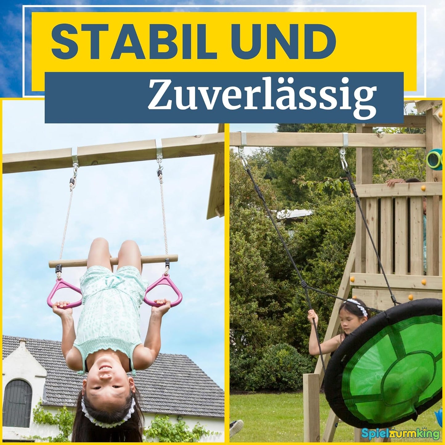 Schaukelhaken-Set, 2 Stück, Gelb Verzinkt