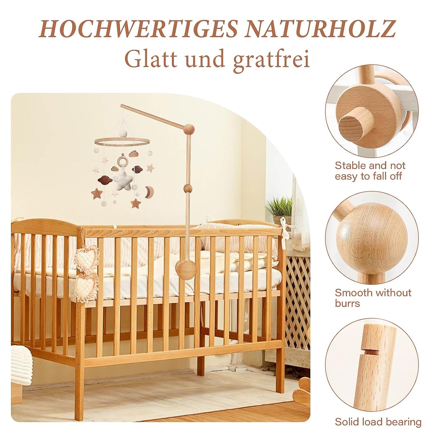 Mobile Halterung für Babybett & Wickeltisch, mobile halterung