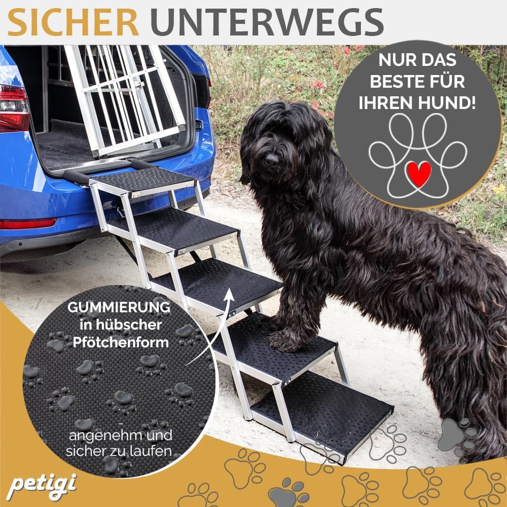 Klappbare Hundetreppe, Modell 04 - 5 Stufen