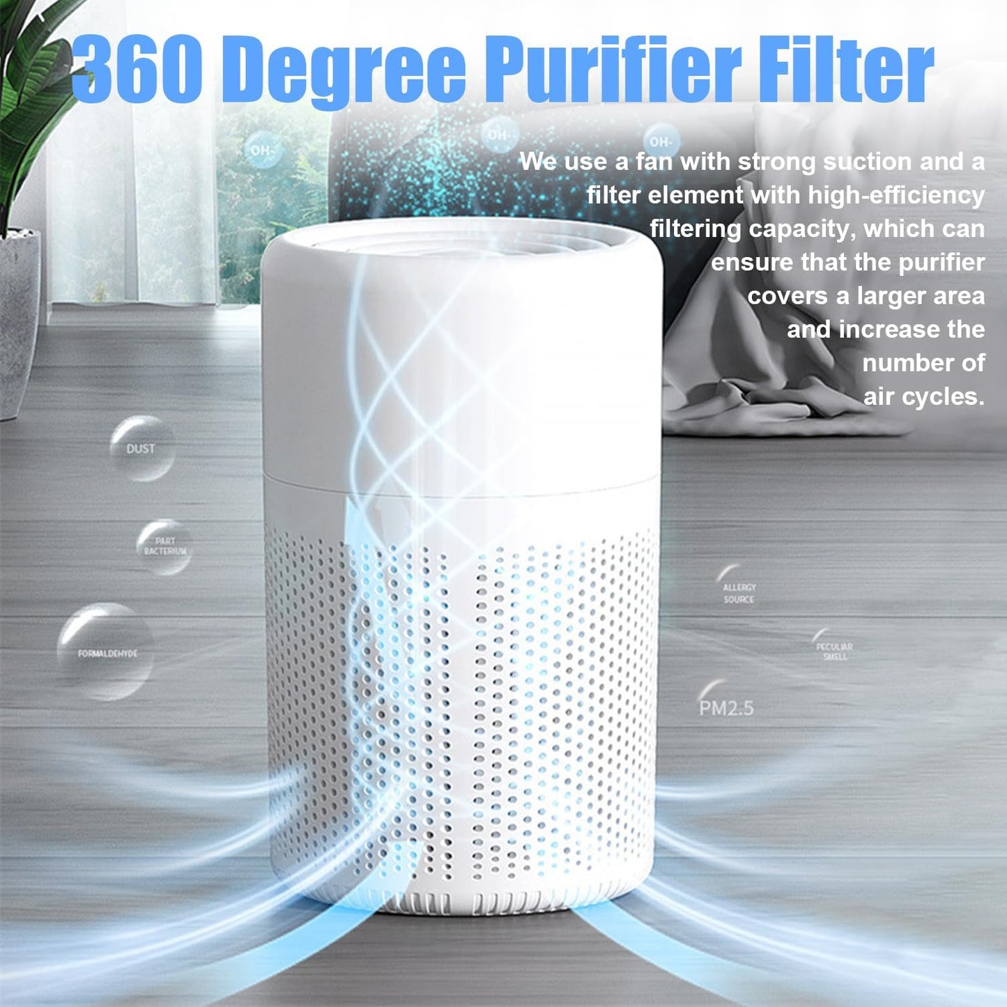 Luftreiniger mit H13 HEPA Filter & Aromatherapie, A
