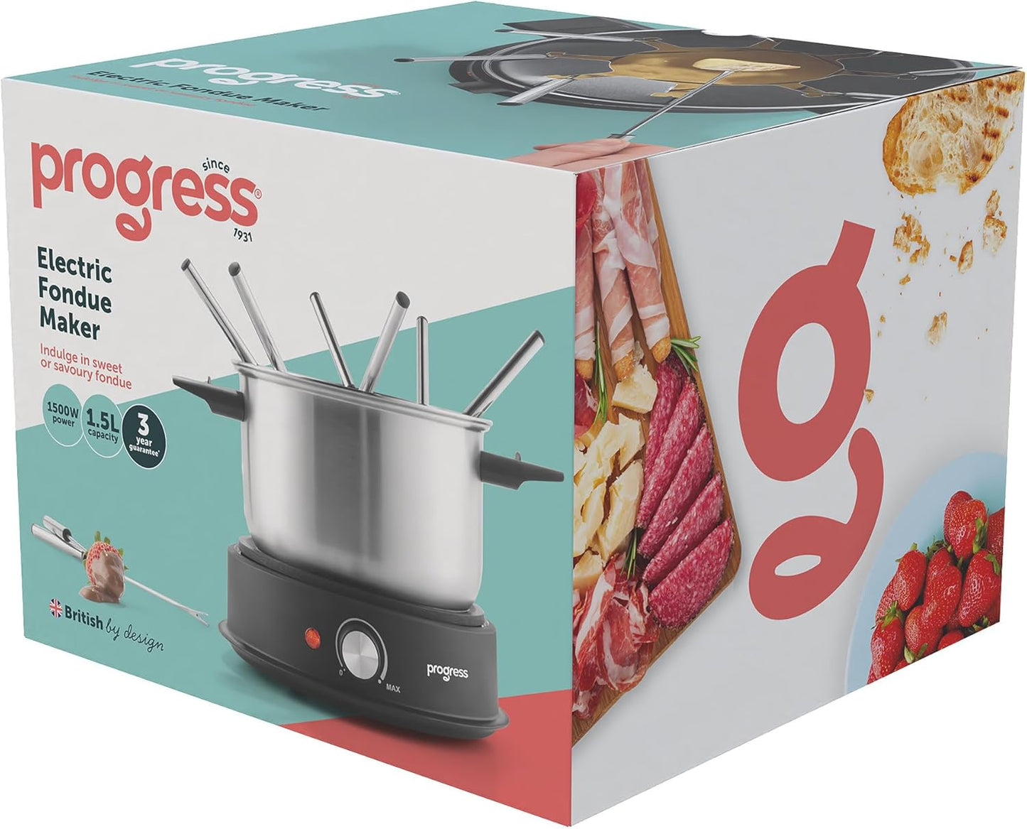 Fondue Set mit Temperaturregelung, EU-Stecker
