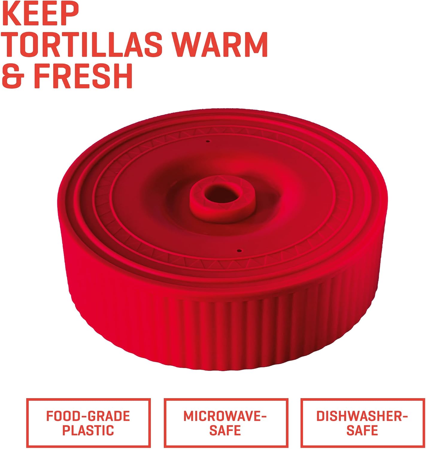Tortilla-Presse mit Wärmer & Pergamentpapier, 8 Inch with Tortilla Warmer