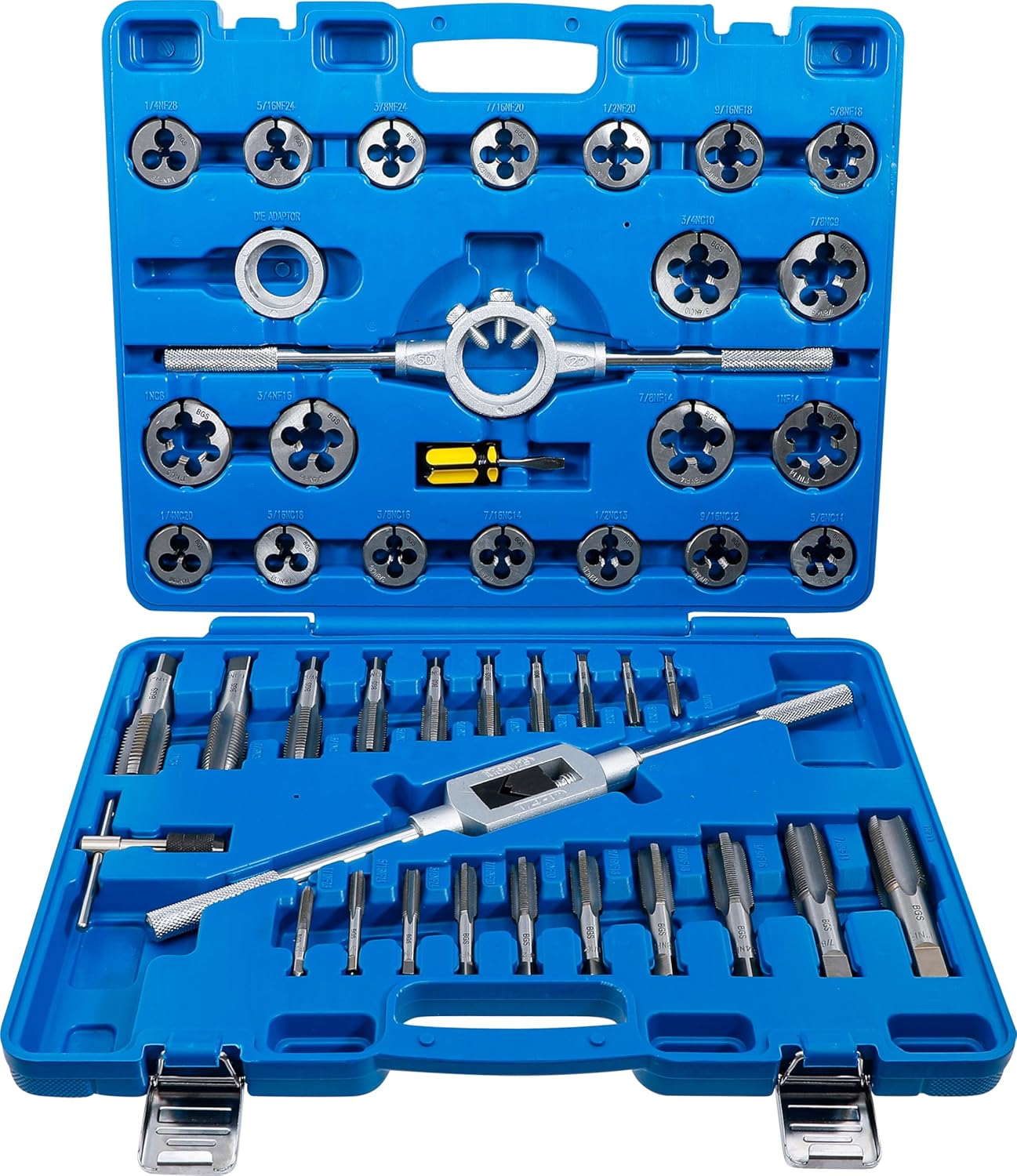Gewindeschneid-Satz, 45-tlg. | Zoll, 1/4" - 1"