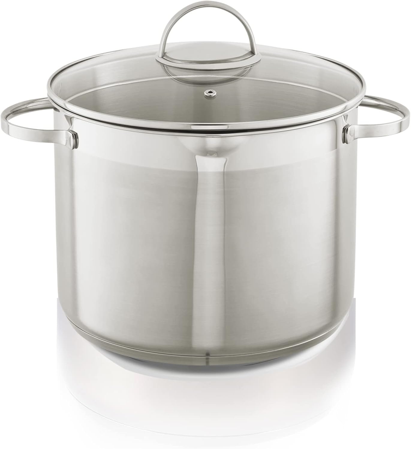 XXL Edelstahl Kochtopf 10L mit Glasdeckel, 26 cm