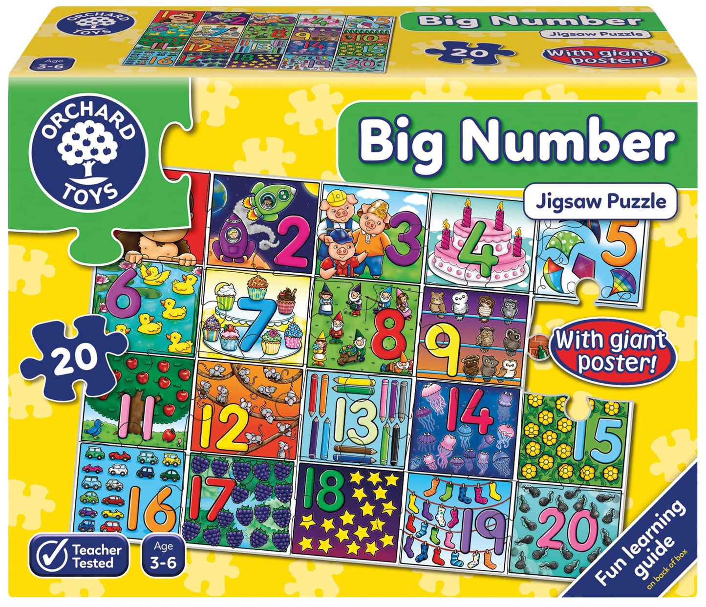 Big Number Bodenpuzzle, Große Zahlen