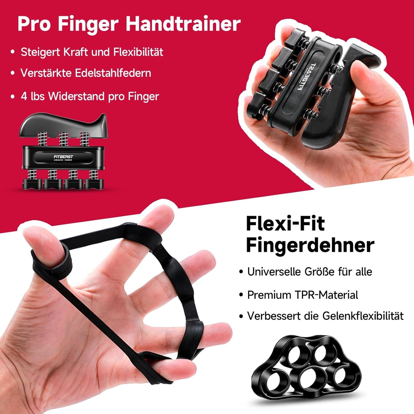Handtrainer-Set, Schwarz