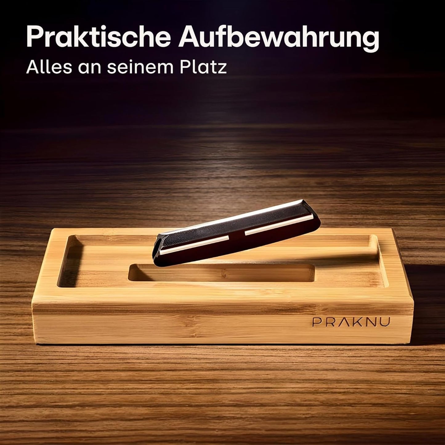 Abziehstein Schleifstein 1000/6000 mit Bambus Halterung