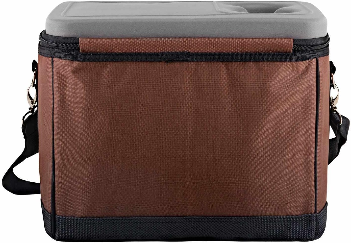 Kühltasche mit Getränkehalter, Braun