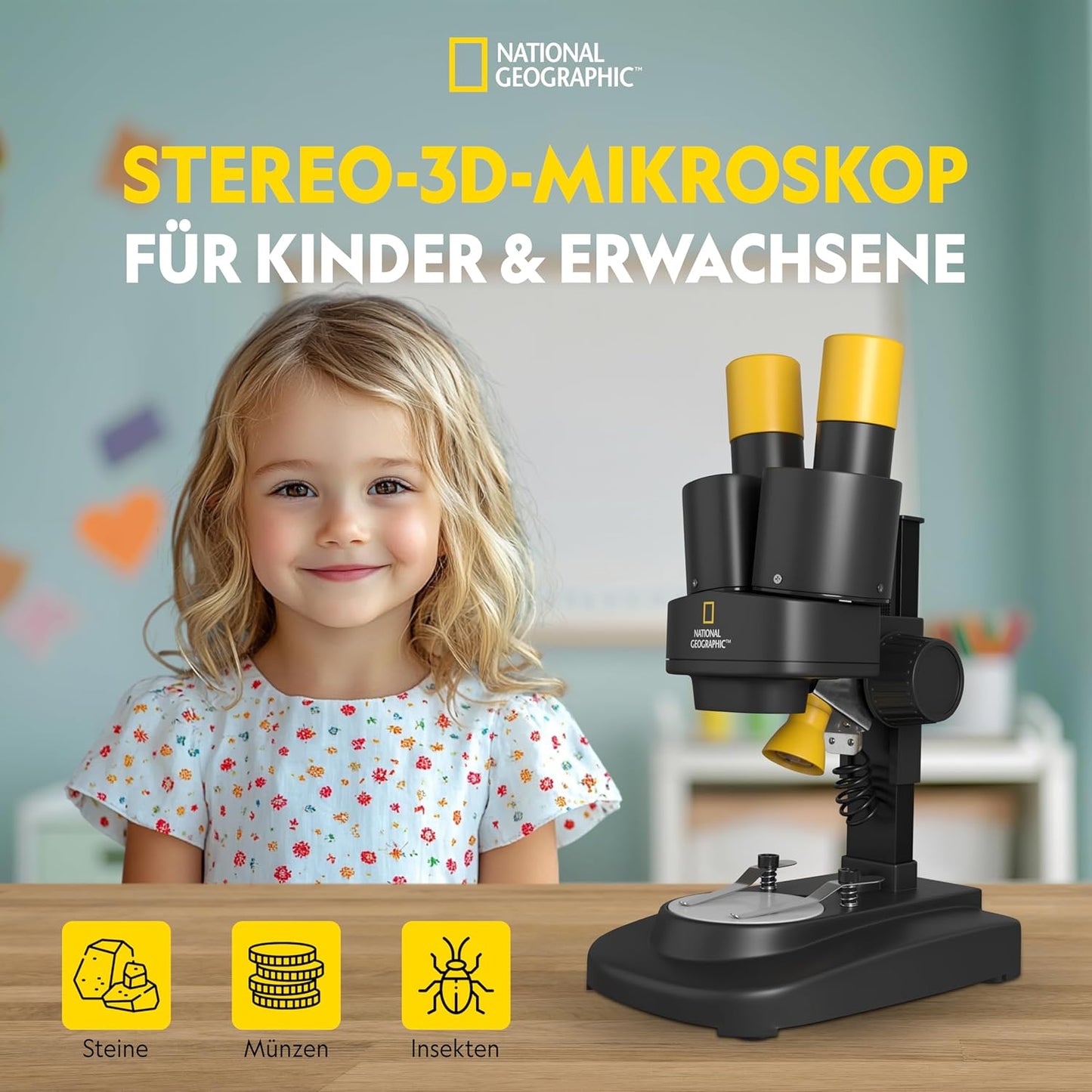 Stereo 3D Mikroskop mit 20x Vergrösserung