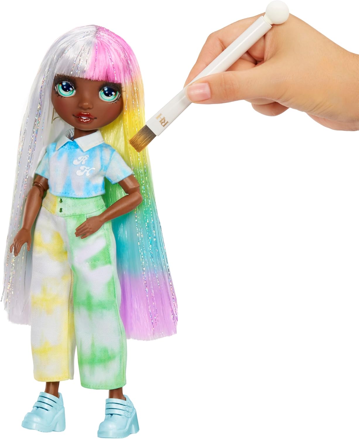 Modepuppe mit DIY Wasserfarben & Batikset, Series 2 Green Eyes
