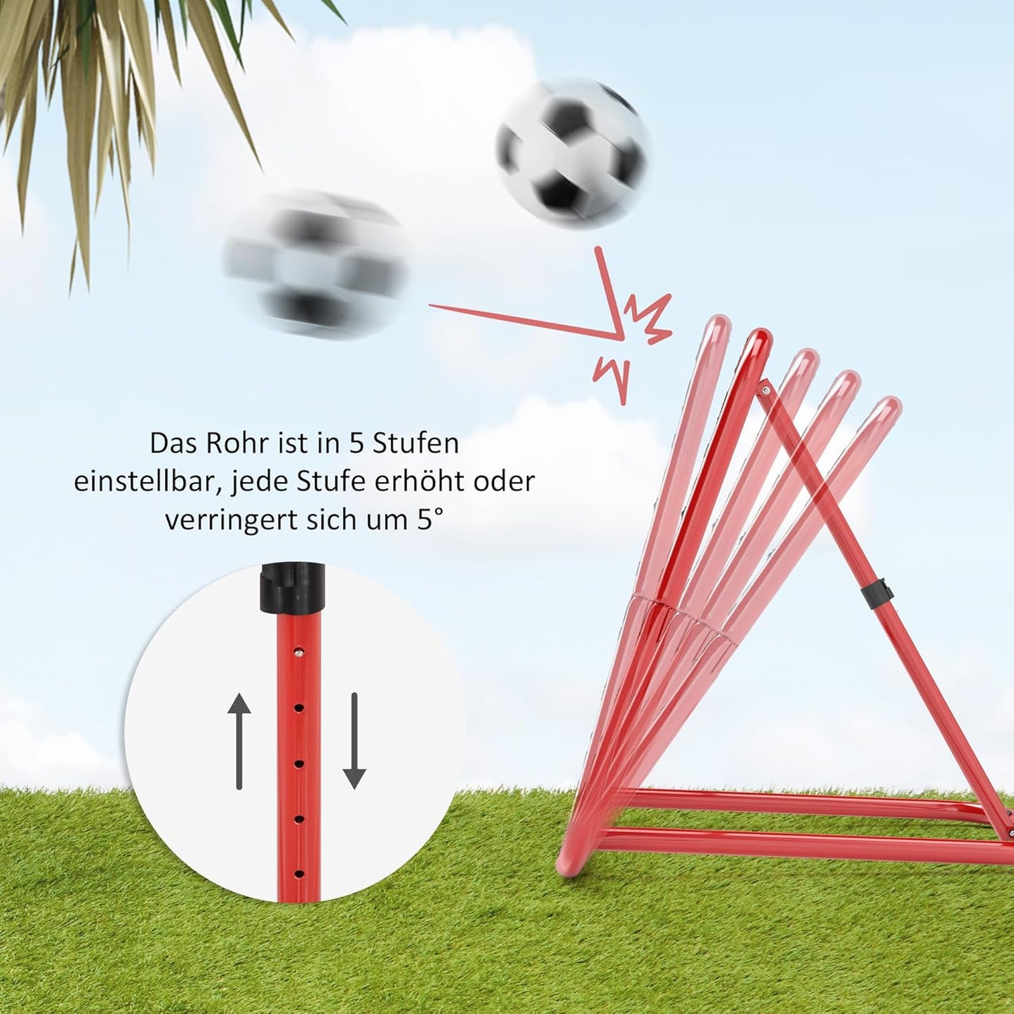 Fussball Rebounder, Rot