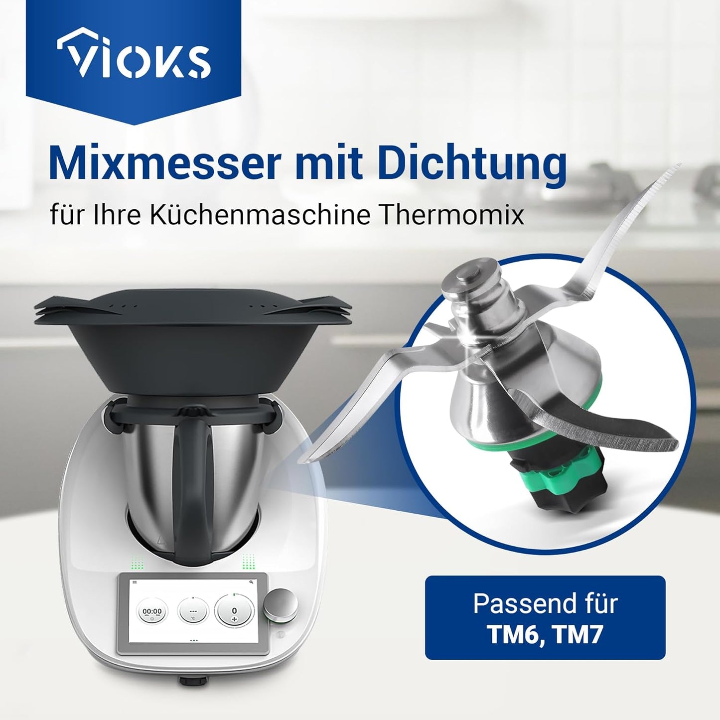 Ersatzmesser für Thermomix TM6 Küchenmaschine, Mixmesser