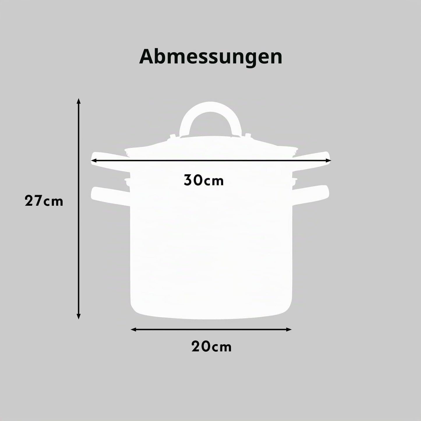 Pastatopf aus Edelstahl mit Siebeinsatz (5 Liter)