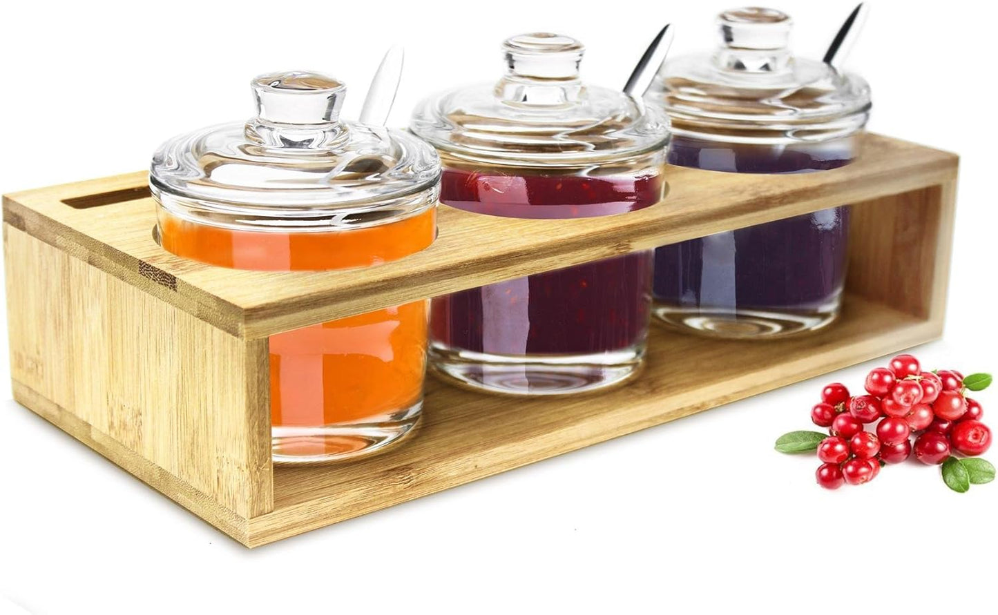 Gewürzgläser-Set mit Holzgestell