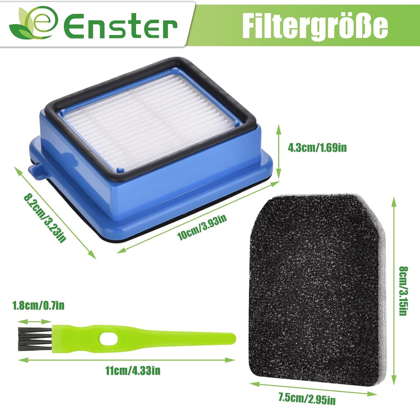 9-teiliges Filterset für AEG Staubsauger, ED-QX6-4P