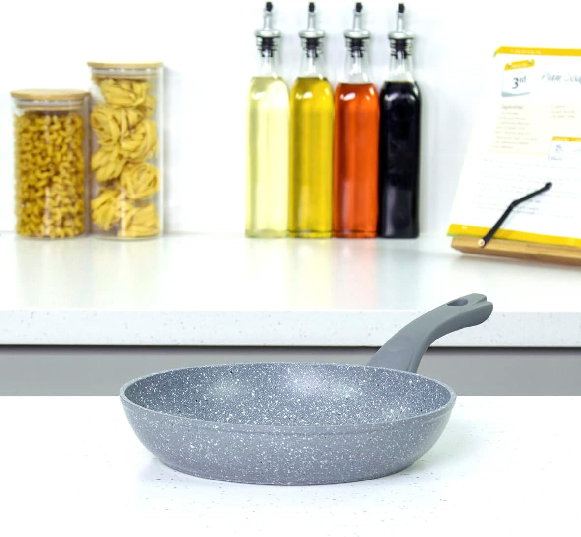Antihaft-Bratpfanne 24cm für alle Herdarten, Grau 24cm