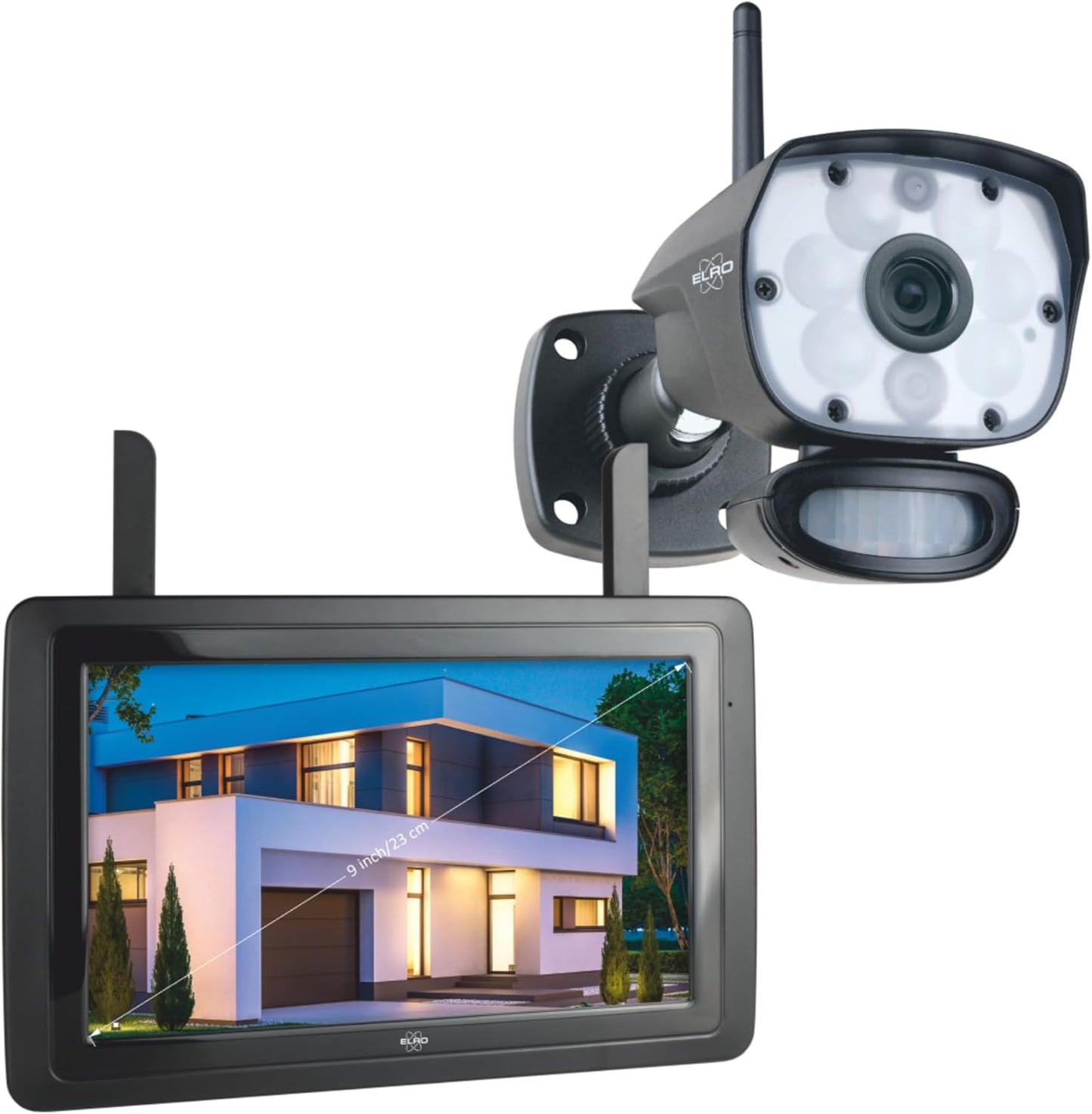 2-teiliges Überwachungskamera-Set mit Bildschirm und App, 2-teiliges Set Kamera-Set