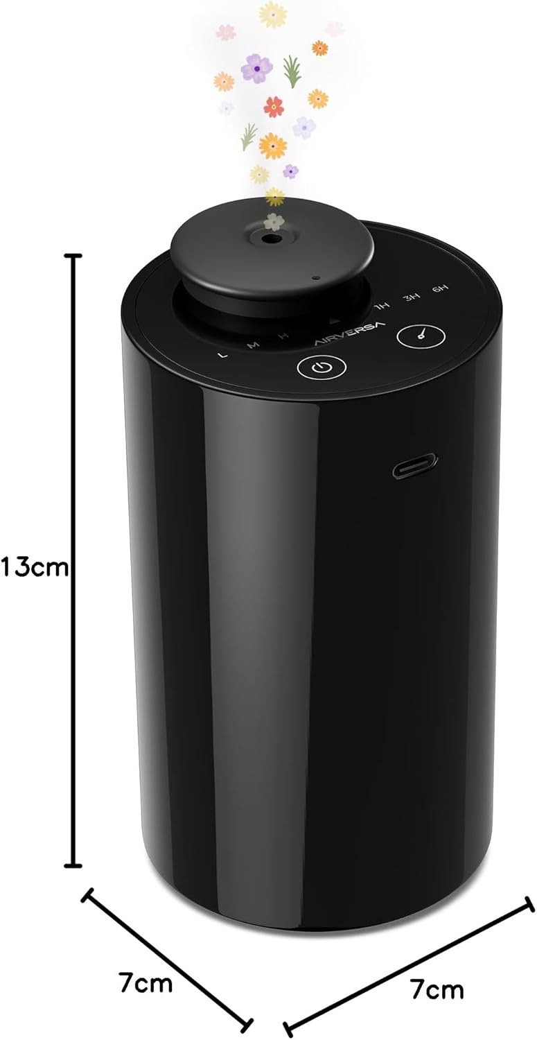 Tragbarer Wasserloser Aroma-Diffuser AN6 mit Timer, 1-schwarz
