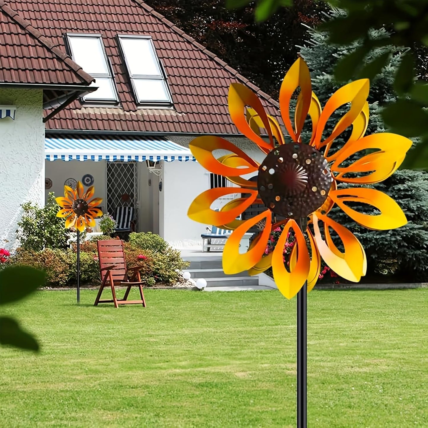 Windspinner mit Solarbeleuchtung, 8\"W x 12\"H