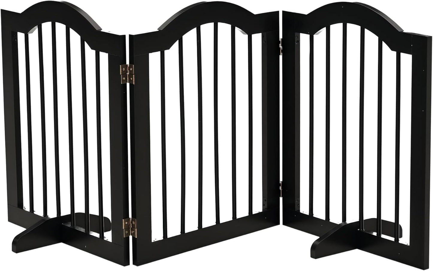 3-teiliges Schutzgitter mit zwei Stützfüssen, 154,5L x 29,5B x 61H cm Schwarz