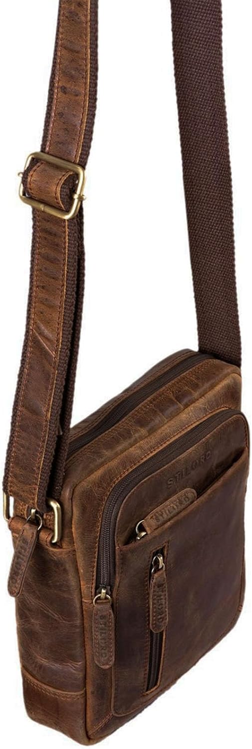 Vintage Herren Ledertasche, Zamora - Braun
