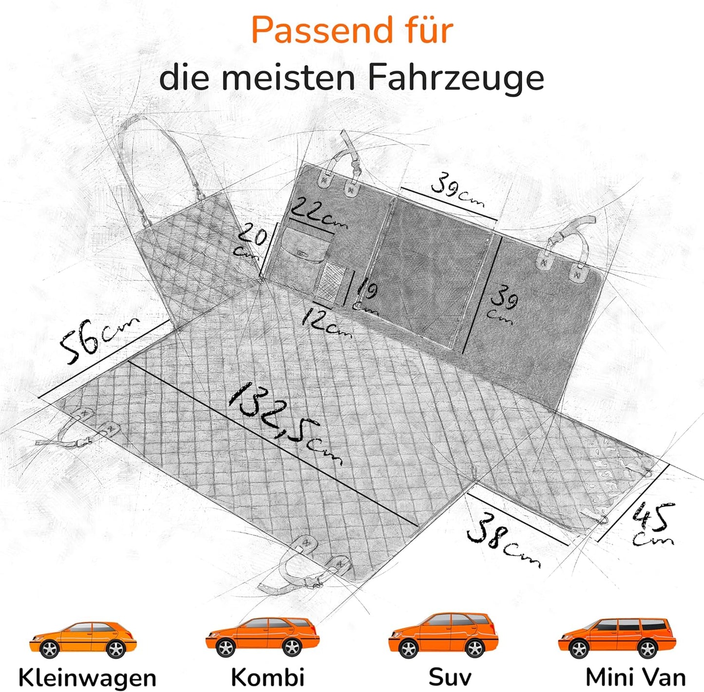 Wasserdichte Autoschondecke, Rückbank Schutzdecke